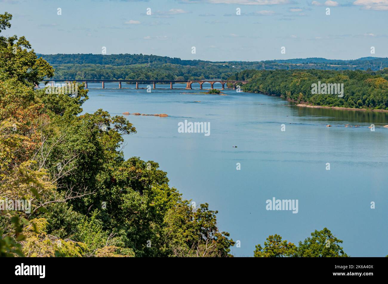 La belle rivière Susquehanna, comté de York, Pennsylvanie États-Unis, Pennsylvanie Banque D'Images