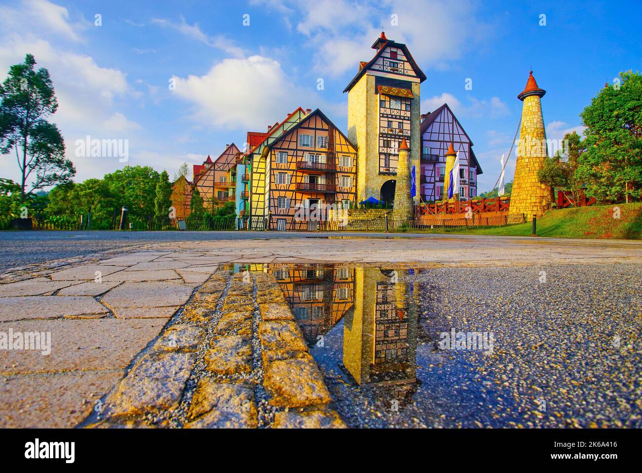 Belle vue sur le bâtiment public Colmar, Bukit Tinggi, Malaisie Banque D'Images