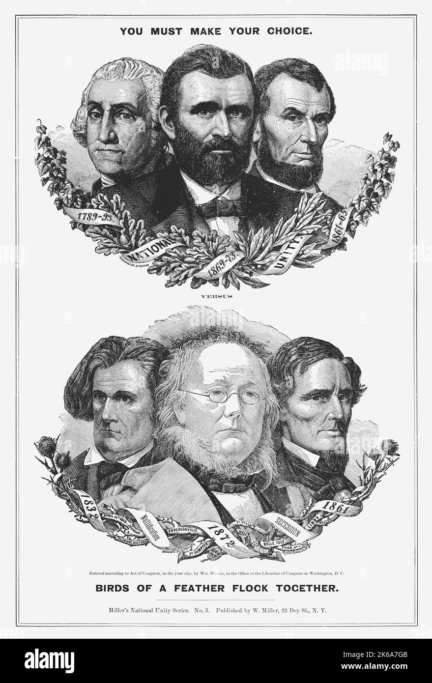 Affiche de campagne Ulysses S. Grant, 1872. Banque D'Images