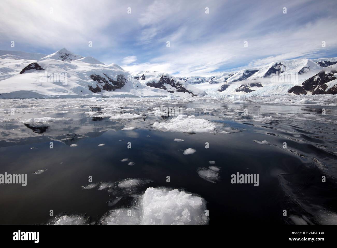 Neko Harbour, péninsule Antarctique. Banque D'Images