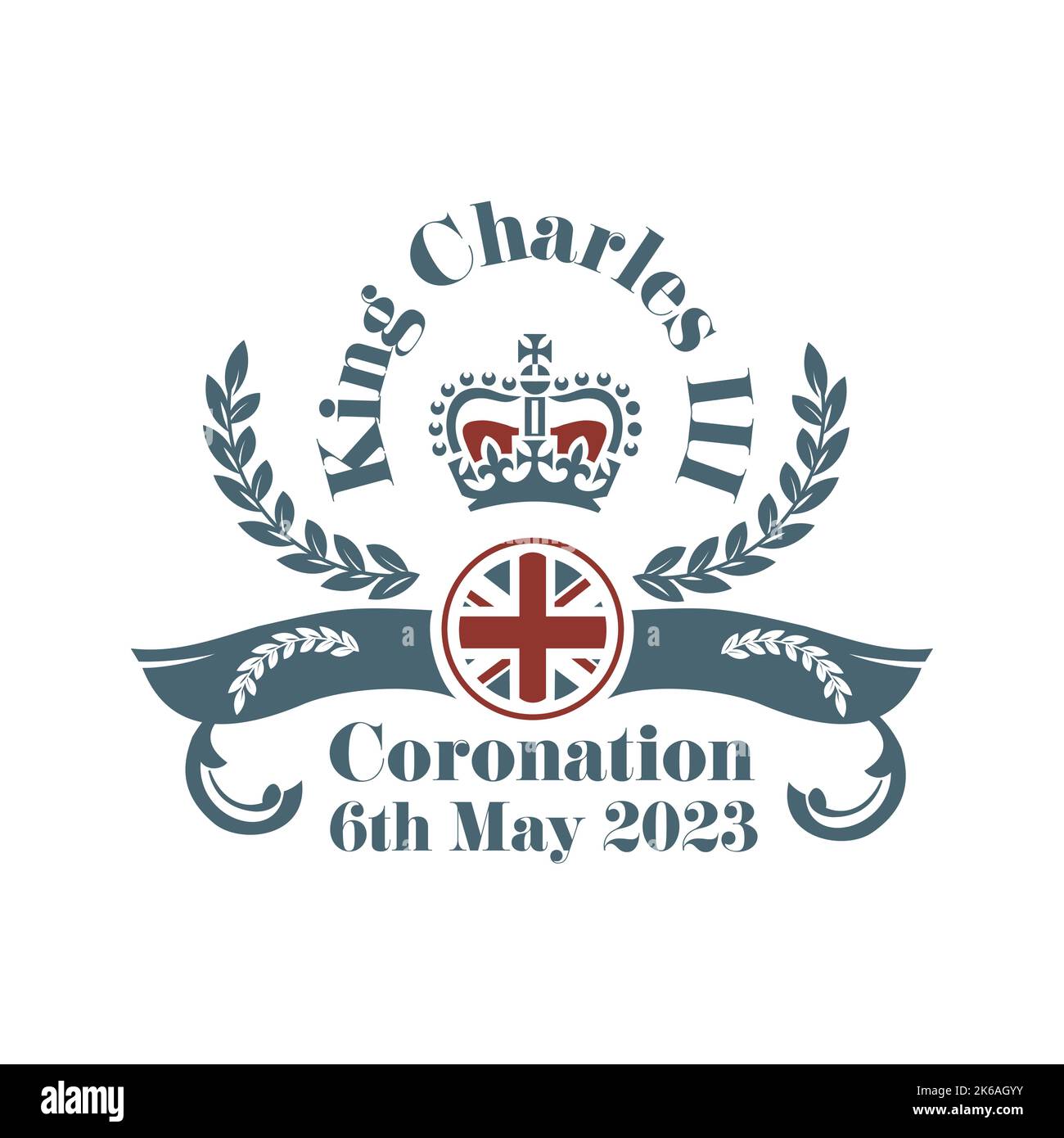 Couronnement du roi Charles III - 6th mai 2023 Illustration de Vecteur