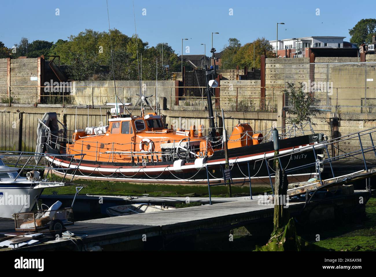 Le bateau de sauvetage Watson Class amarré à Fareham, en Angleterre. Banque D'Images