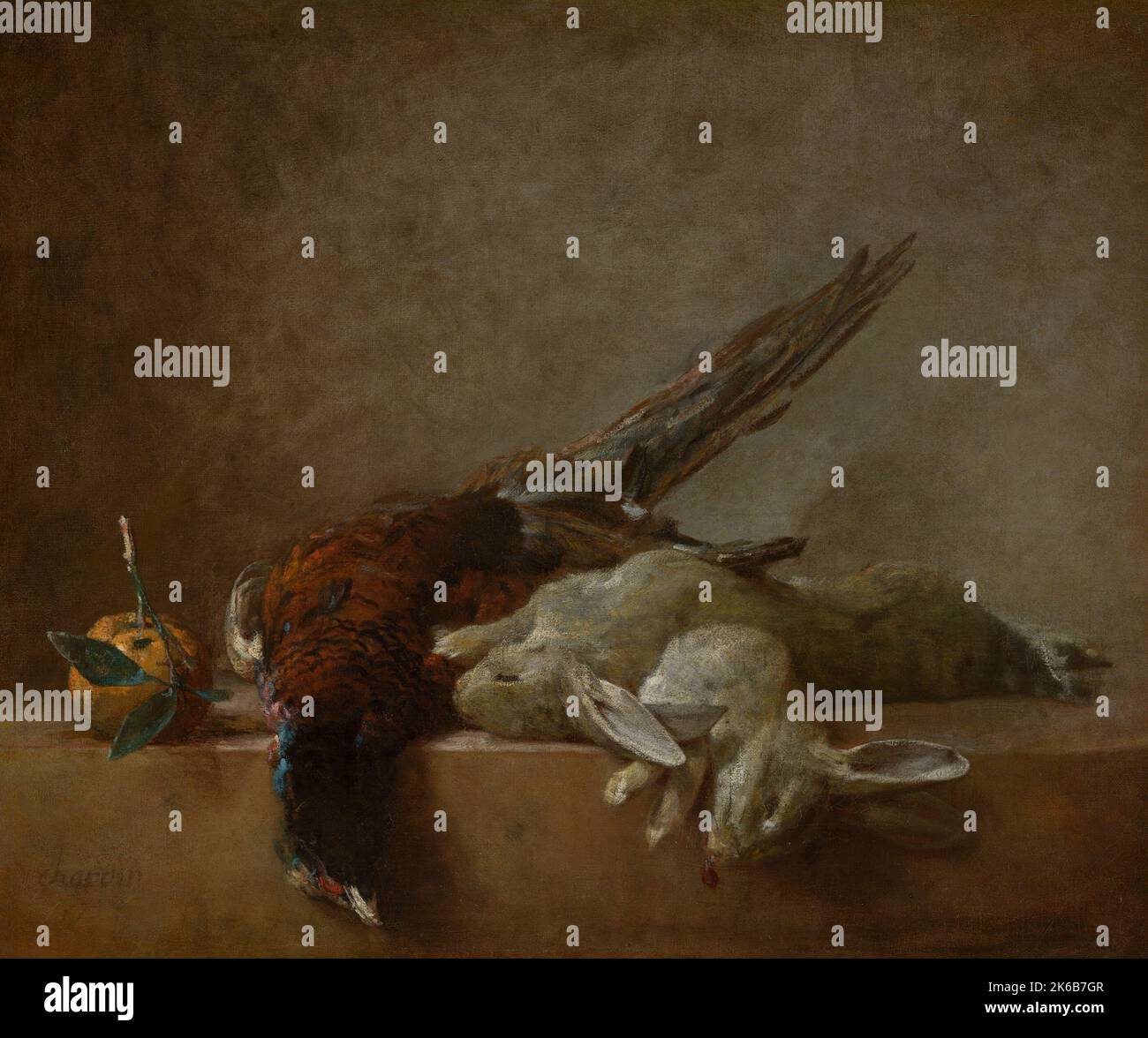 Jean Siméon Chardin - Still Life with Game - 1750s Banque D'Images