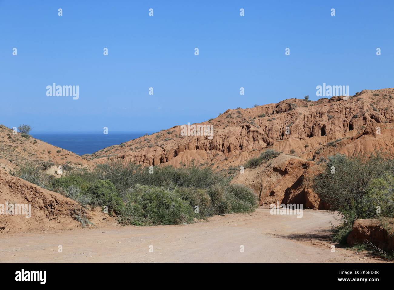 Skazka (conte de fées) Canyon, Tosor, Terskey Ala-Too Range, Tien Shan montagnes, région d'Issyk Kul, Kirghizistan, Asie centrale Banque D'Images