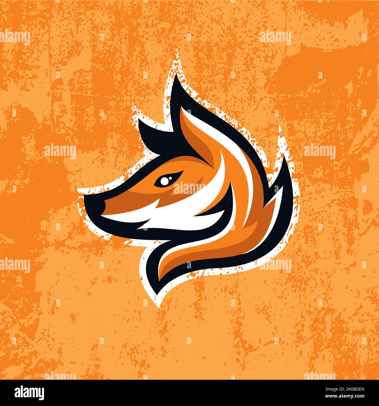 Logo motif vectoriel de mascotte de renard. conception simple et robuste Illustration de Vecteur