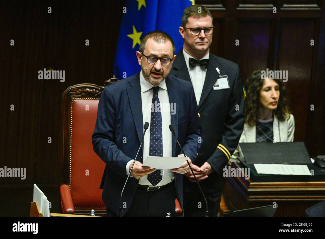 Ettore Rosato lors de la session inaugurale du Parlement italien à la Chambre des députés de 13 octobre 2022 à Rome, Italie. Banque D'Images