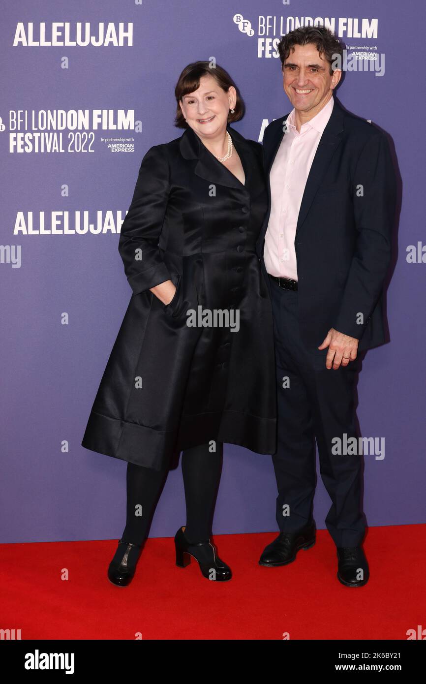 Heidi Thomas et Stephen McGann assistent à la présentation spéciale « Allelujah » au BFI London film Festival 66th Banque D'Images