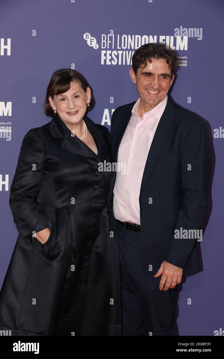 Heidi Thomas et Stephen McGann assistent à la présentation spéciale « Allelujah » au BFI London film Festival 66th Banque D'Images
