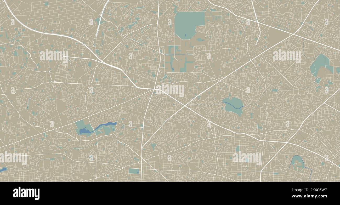 Carte vectorielle de Nerima, Japon. Illustration de l'affiche de la carte routière de la ville urbaine. Art. Carte Nerima Illustration de Vecteur
