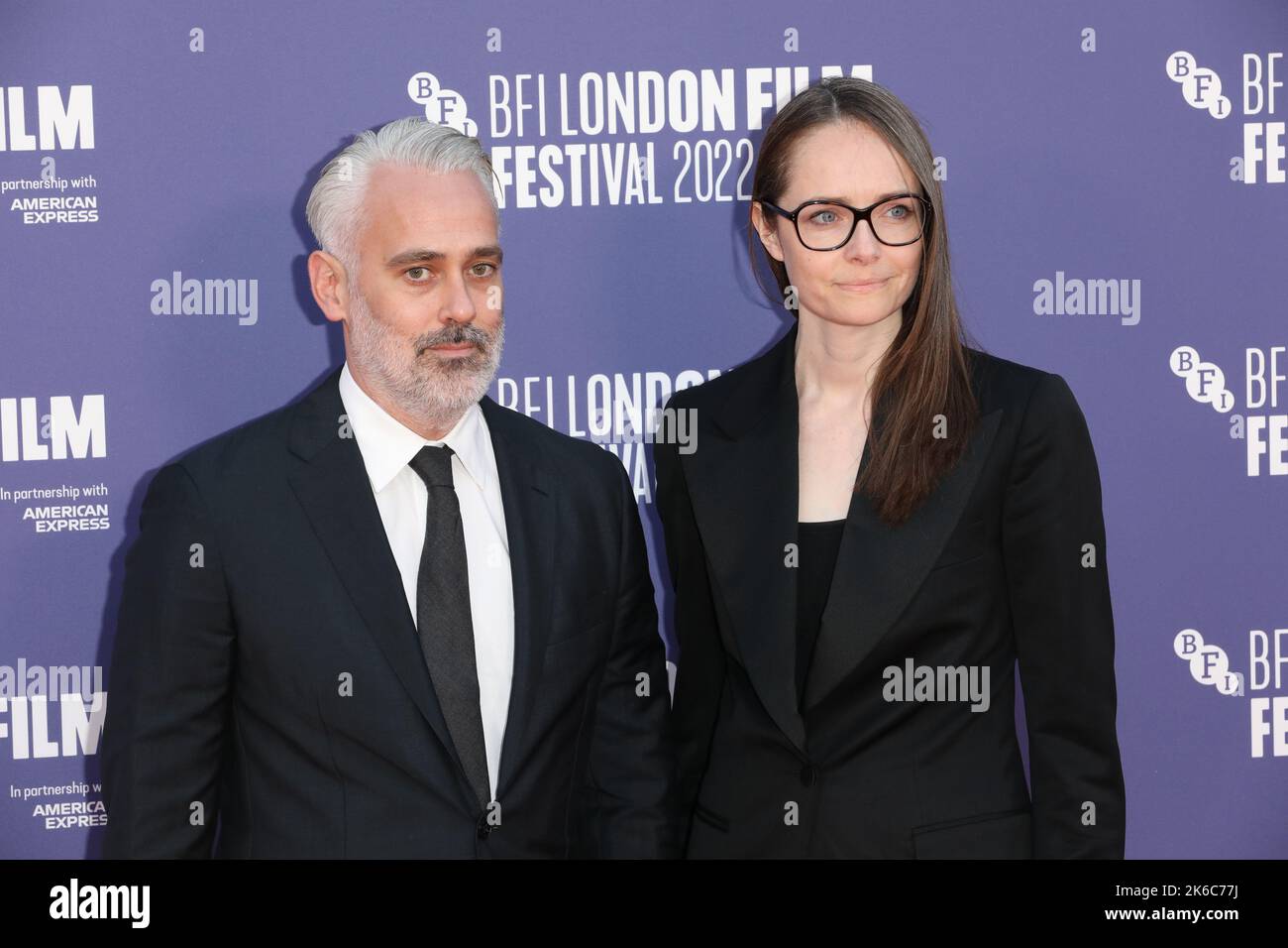 Iain Canning et Joanna Laurie assistent à la première de « The son » au BFI London film Festival 66th Banque D'Images