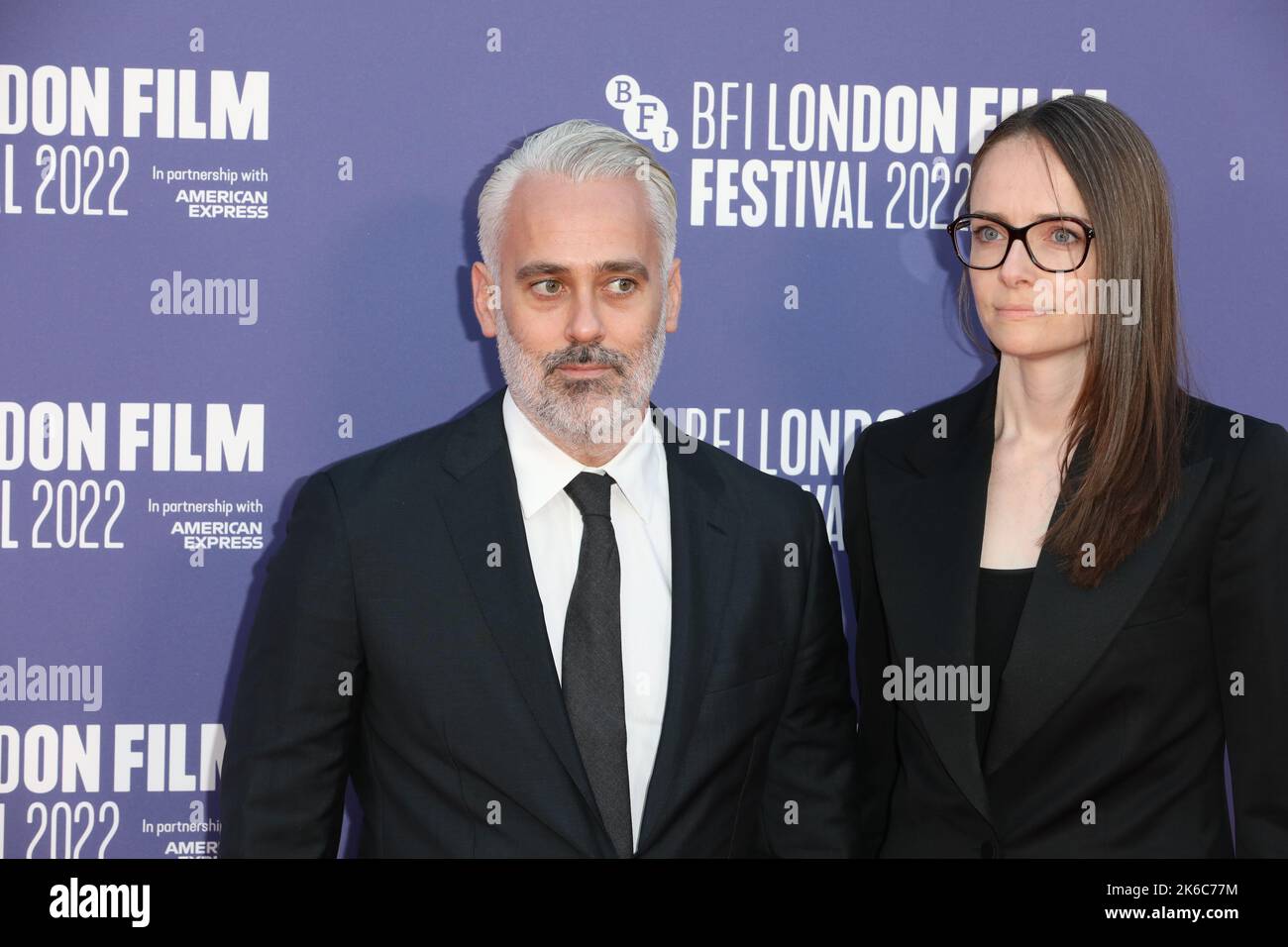 Iain Canning et Joanna Laurie assistent à la première de « The son » au BFI London film Festival 66th Banque D'Images