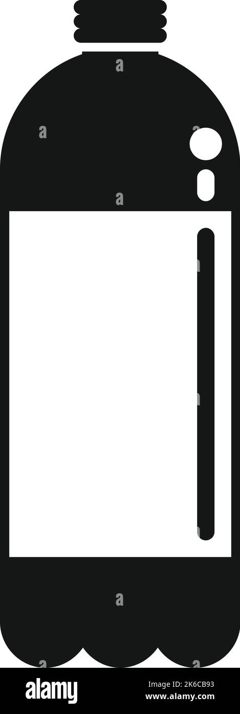 Icône bouteille d'eau vecteur simple. Plastique écologique. Écologie de l'océan Illustration de Vecteur