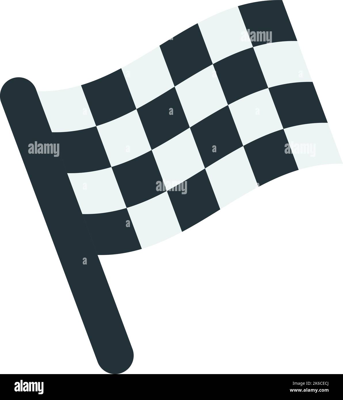 illustration du drapeau de voiture de course avec un style minimaliste, isolée sur fond Illustration de Vecteur