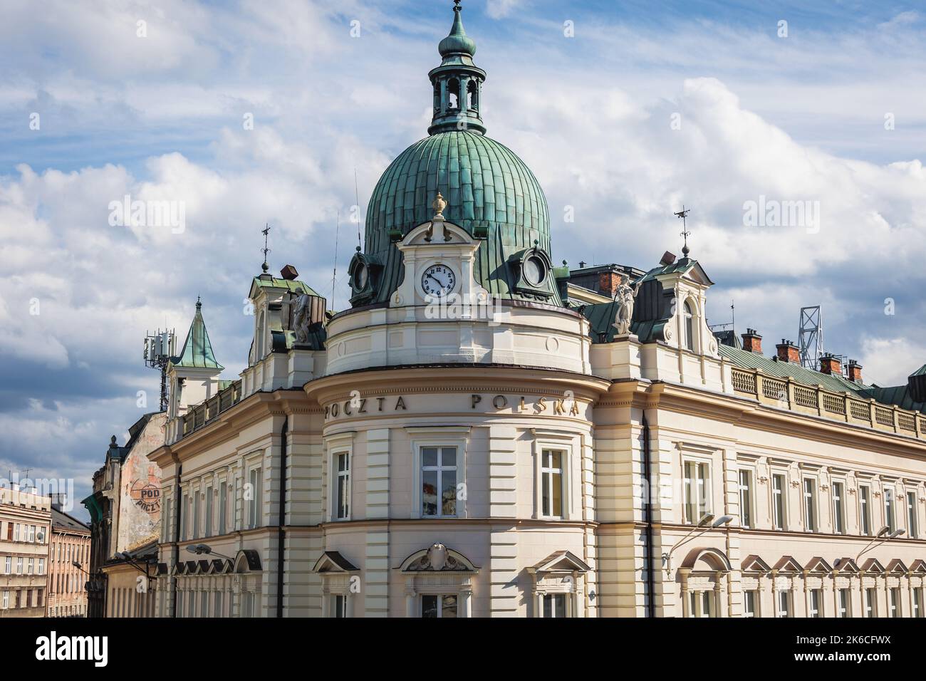 Bâtiment historique avec bureau de Poczta Polska - poste polonais dans la ville de Bielsko-Biala à Silésie Voivodeship, dans le sud de la Pologne Banque D'Images