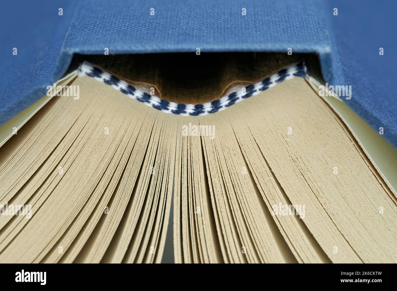 livre de couverture ouvert face vers le bas Banque D'Images