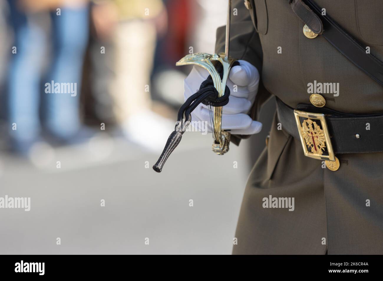 Défilé militaire en commémoration de la Journée hispanique et des forces armées espagnoles Banque D'Images