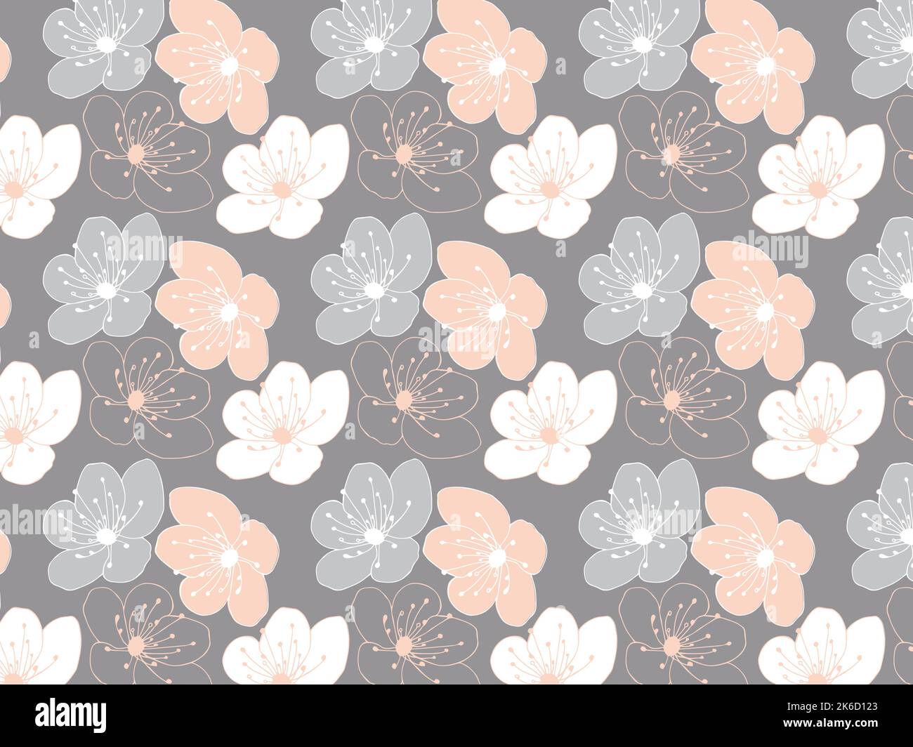 Motif fleurs de cerisier Illustration de Vecteur
