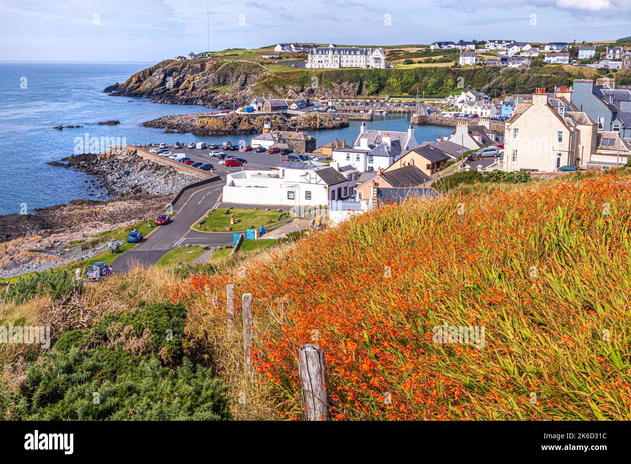 La jolie station balnéaire de Portpatrick, Dumfries & Galloway, Écosse, Royaume-Uni Banque D'Images