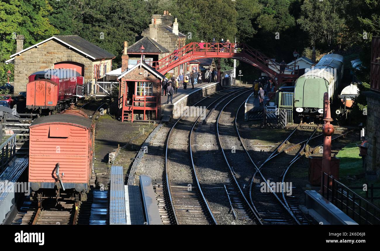 North Yorkshire Moors a conservé un gala de vapeur ferroviaire. Octobre 2022. Banque D'Images