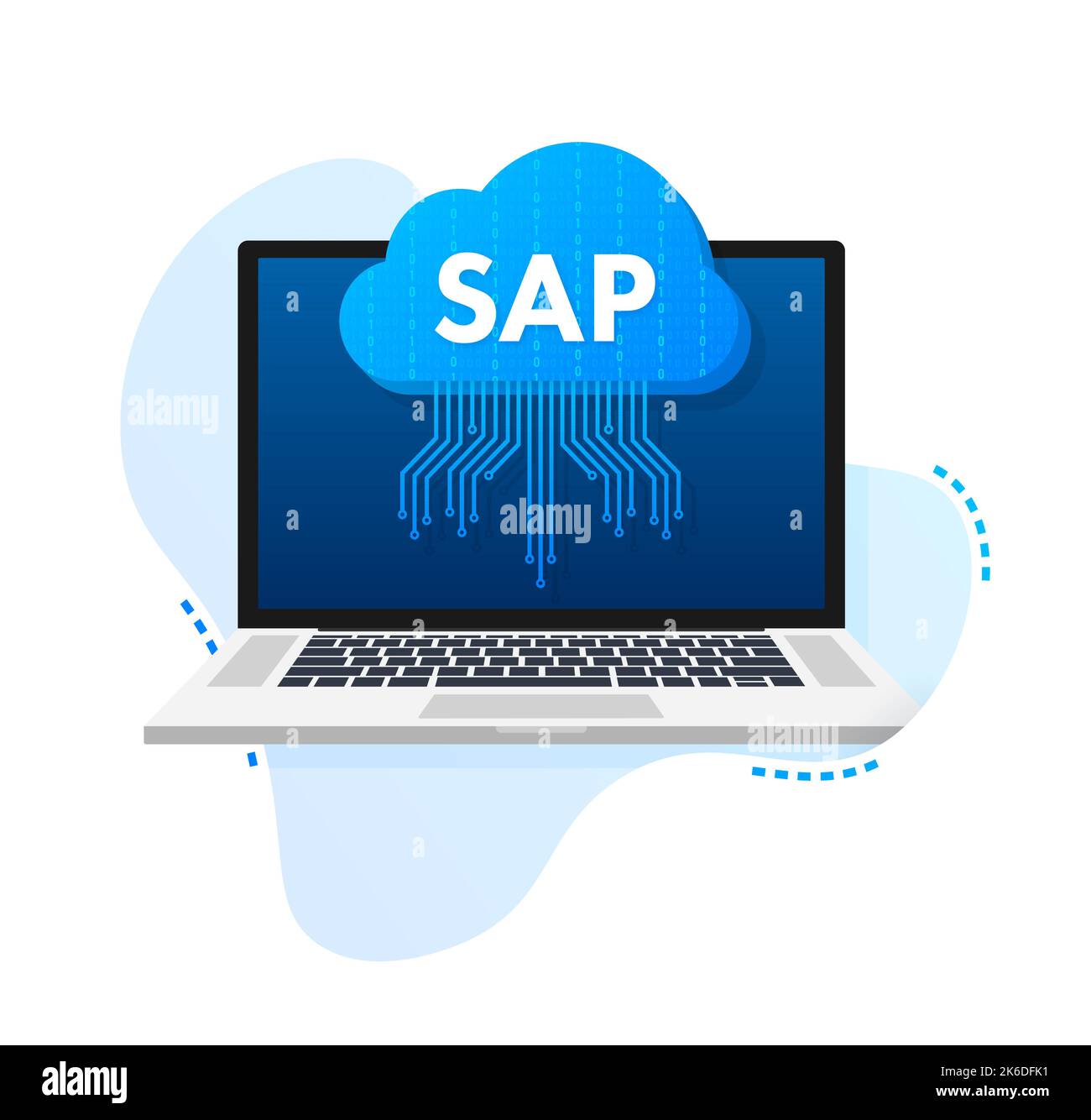 Logiciel SAP Business Process Automation. Logiciel Cloud. Illustration du stock vectoriel. Illustration de Vecteur