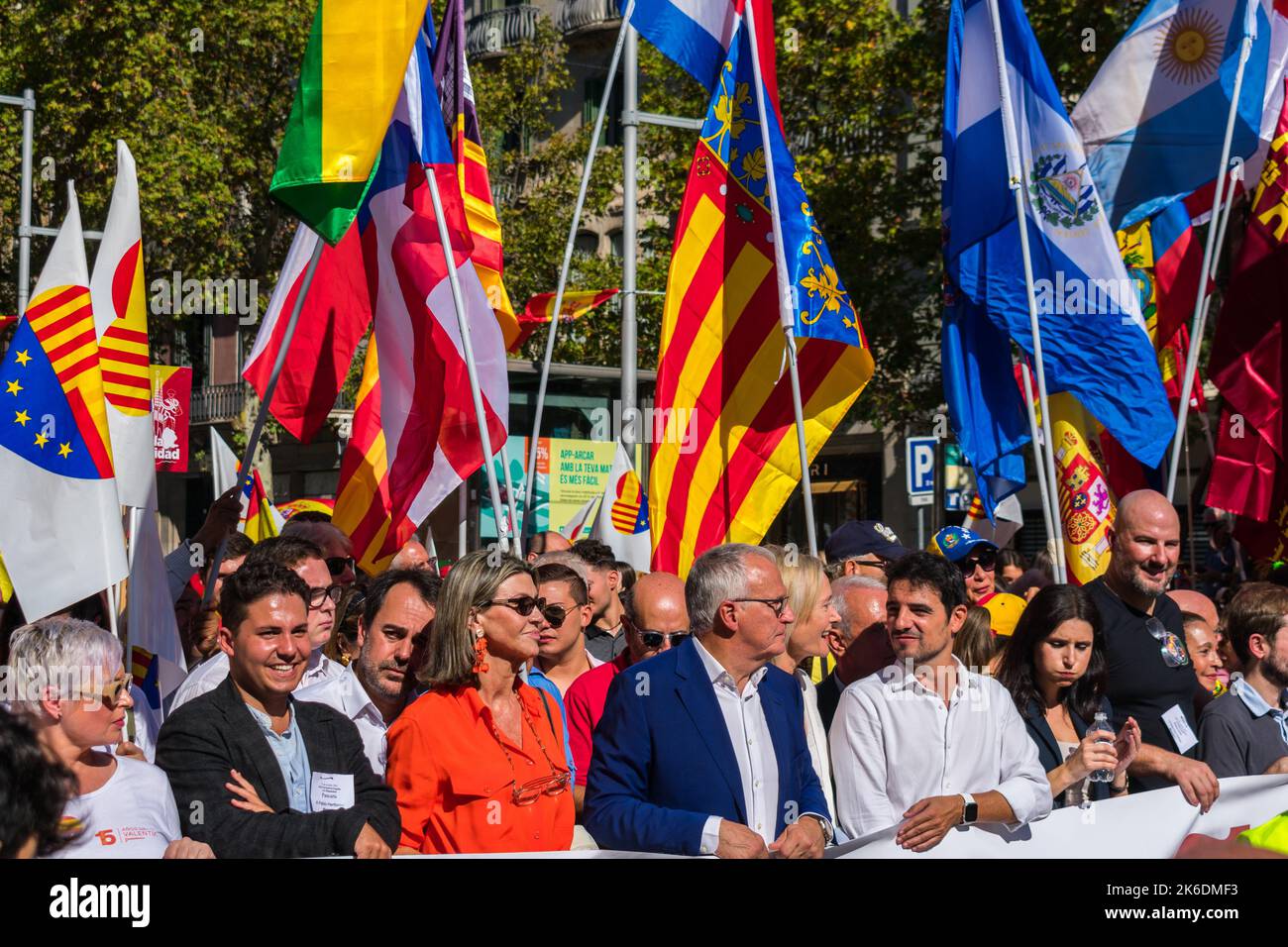 12 octobre 2022, Barcelone, célébration de la Journée espagnole à l'avenue Gracia Banque D'Images