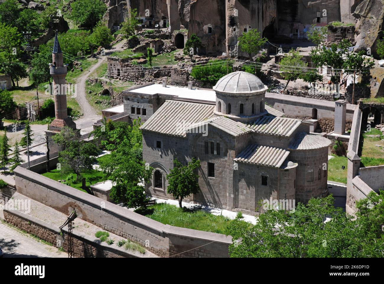 Située à Guzelyurt, en Turquie, cette église a été construite au 4th siècle. Plus tard, il a été modifié à certaines périodes. Banque D'Images