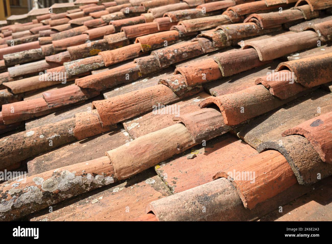 Tuiles de toit en terre cuite à Florence Italie Banque D'Images