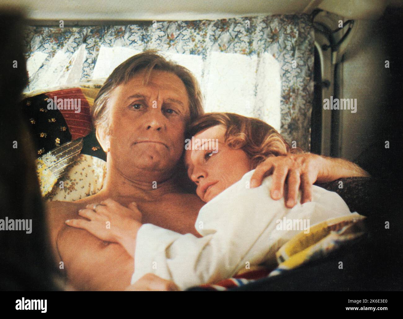KIRK Douglas, Carrie Snodgress, sur le tournage du film, « The Fury », 20th Century-Fox, 1978 Banque D'Images