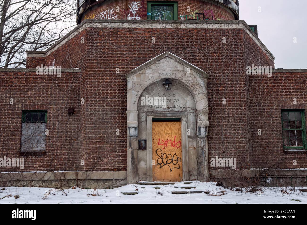 Abandonné Warner et Swasey Observatory, Cleveland, Ohio, États-Unis Banque D'Images