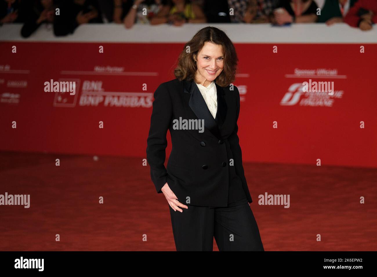 Rome, Italie. 13th octobre 2022. Valeria Cavalli marche sur le tapis rouge pendant le Festival du film de Rome. (Photo par Elena Vizoca/Pacific Press) crédit: Pacific Press Media production Corp./Alay Live News Banque D'Images