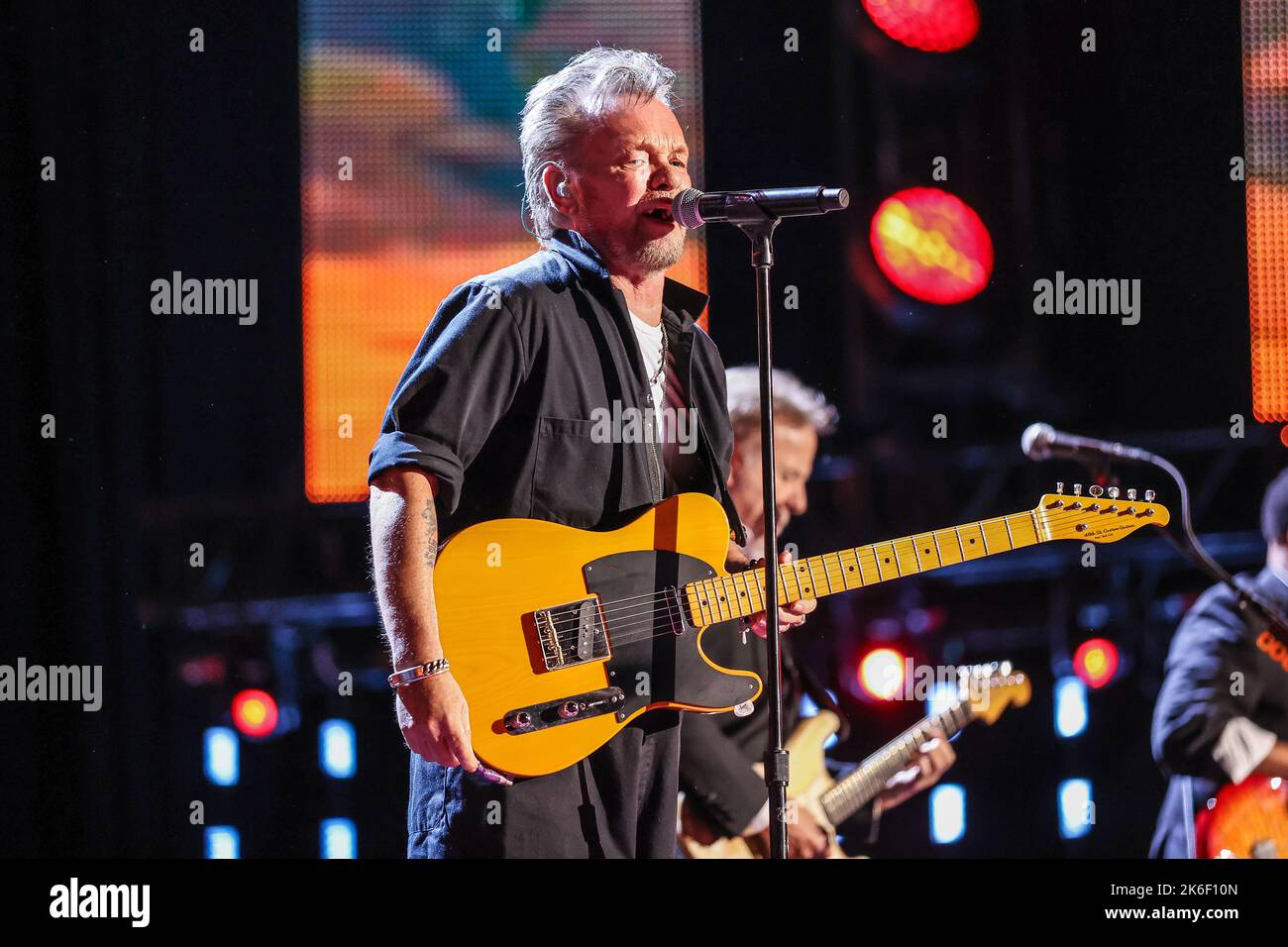 John Mellencamp se produit en direct à Farm Aid à Raleigh, en Caroline du Nord Banque D'Images