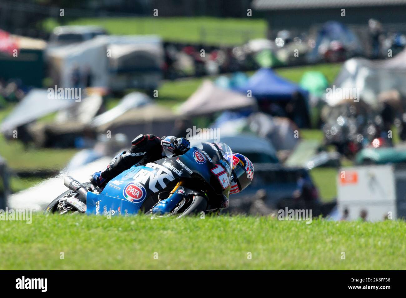 Phillip Island, Australie, 14 octobre 2022. Joe Roberts des États-Unis sur l'équipe de course italienne Kalex lors de l'entraînement libre Moto2 au MotoGP australien 2022 au circuit de Phillip Island sur 14 octobre 2022 à Phillip Island, en Australie. Crédit : Dave Helison/Speed Media/Alamy Live News Banque D'Images