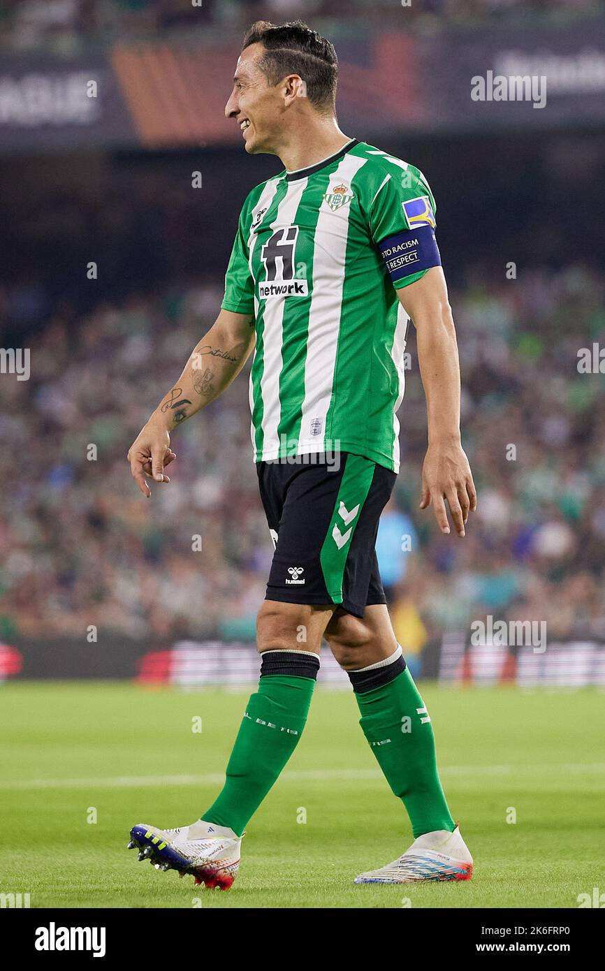 Séville, Espagne. 1st octobre 2022. Andres Guardado (18) de Real Betis vu lors du match de l'UEFA Europa League entre Real Betis et Roma à l'Estadio Benito Villamarin à Séville. (Crédit photo : Gonzales photo/Alamy Live News Banque D'Images