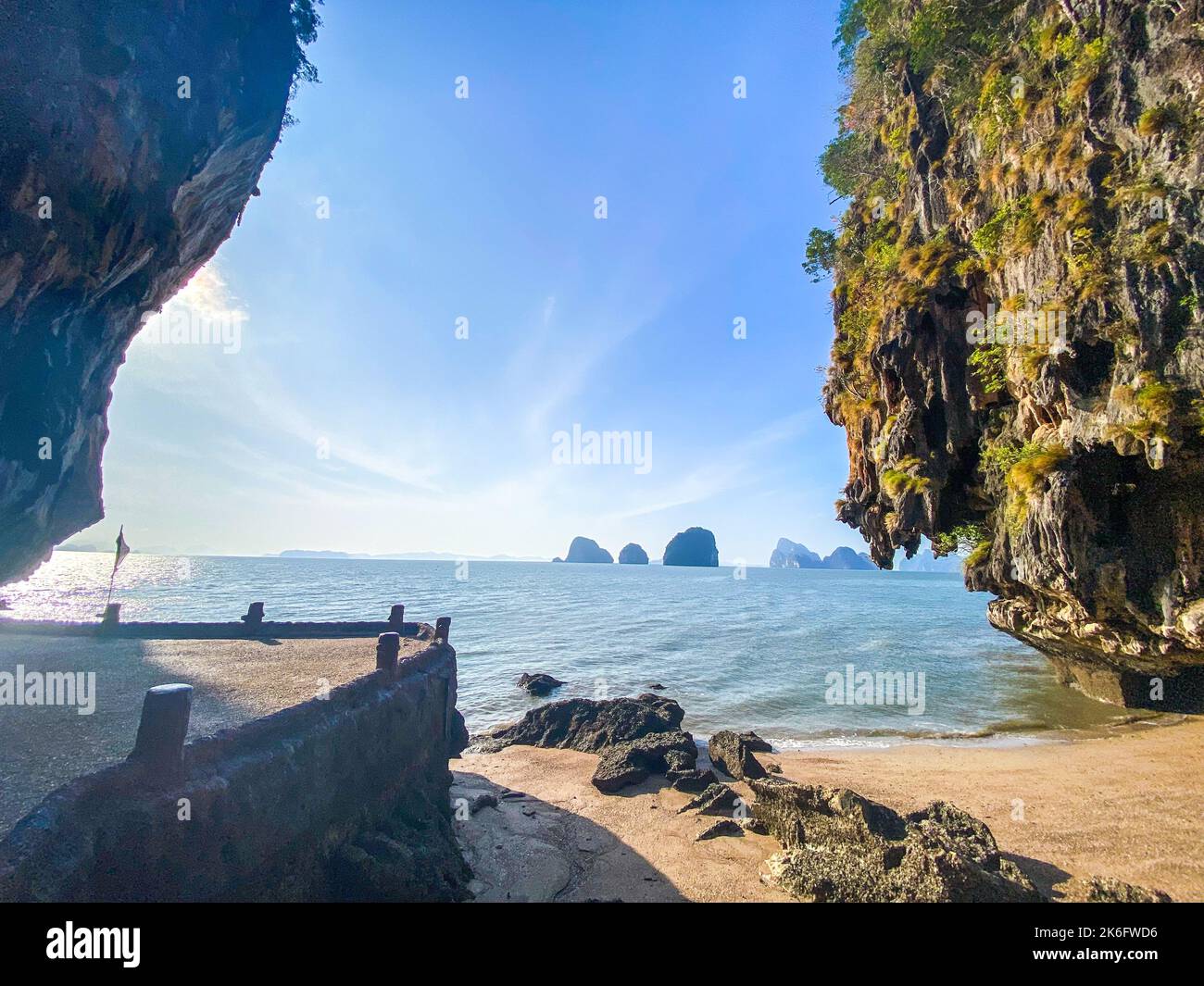 Île James Bond ou Khao Phing Kan ou Ko Ta pu à Phang Nga, Thaïlande Banque D'Images