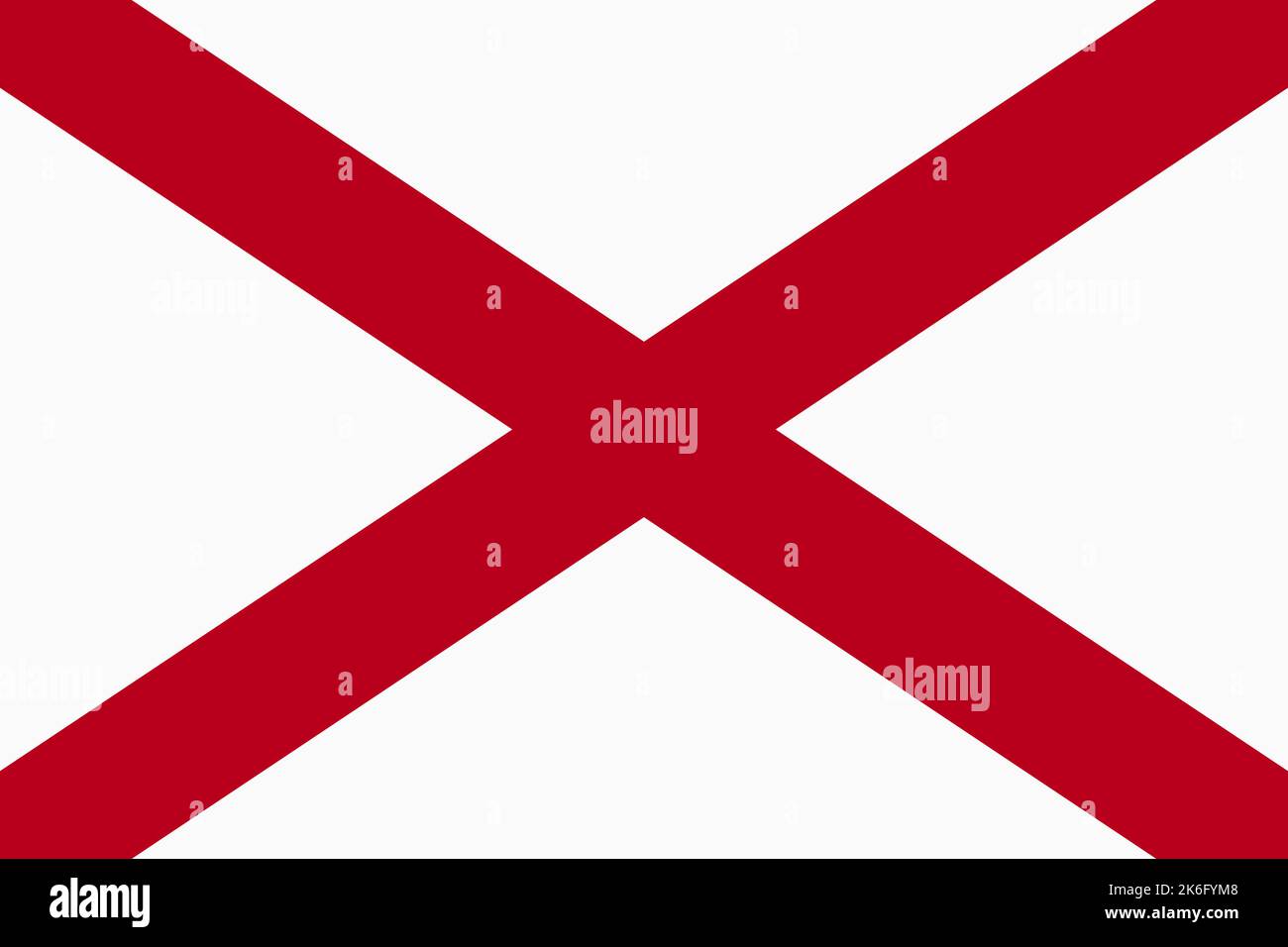 Drapeau de l'Alabama. Bannière et symbole patriotique. Couleurs officielles. Illustration vectorielle plate. Illustration de Vecteur