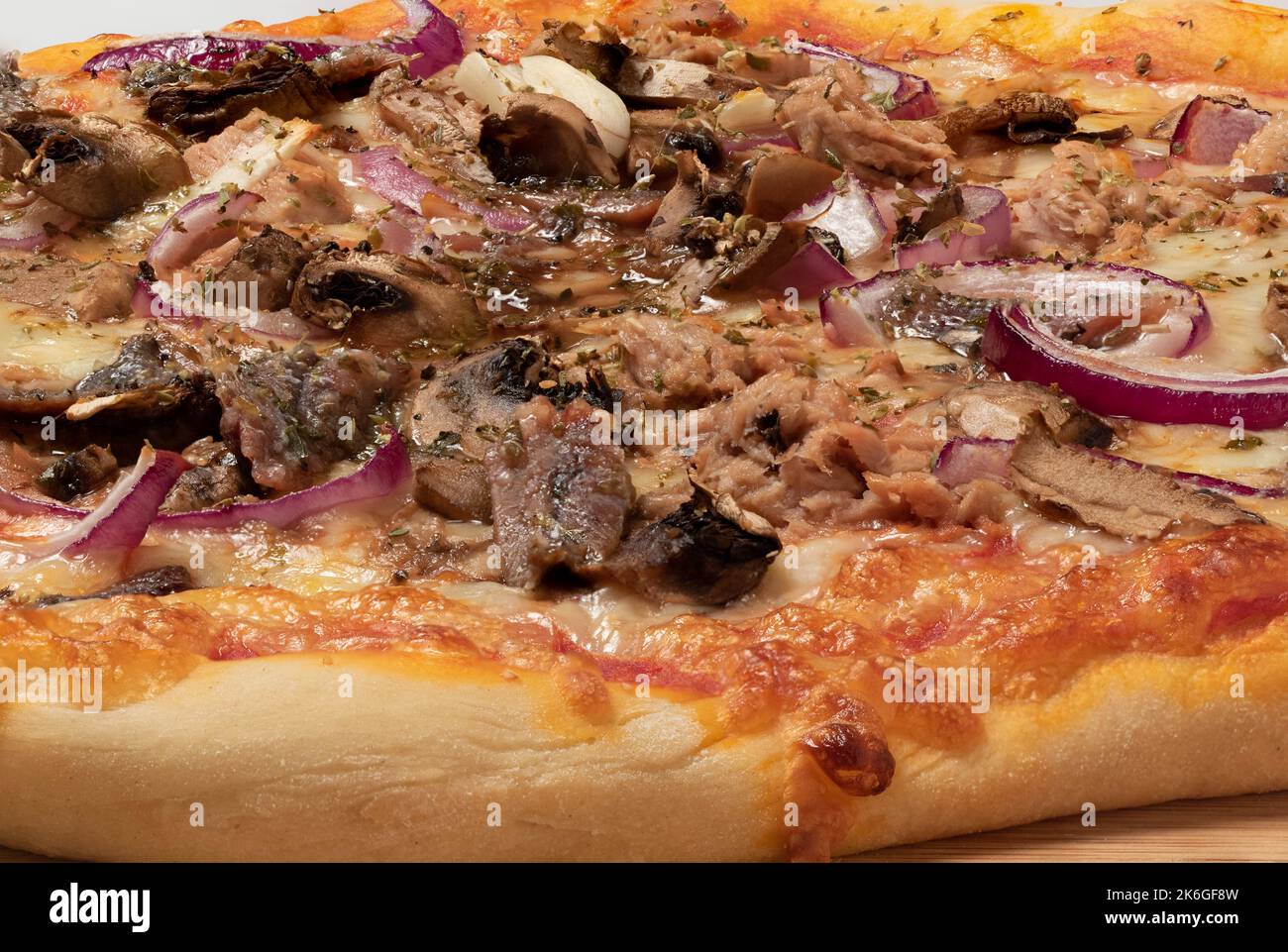 Gros plan sur les pizzas empilées Banque D'Images