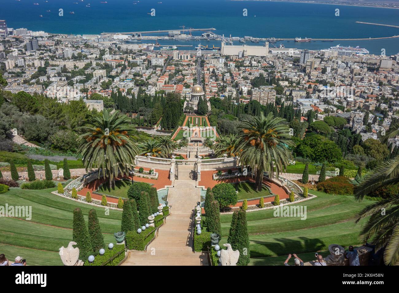 Israël, Haïfa, les jardins de Bahai Banque D'Images