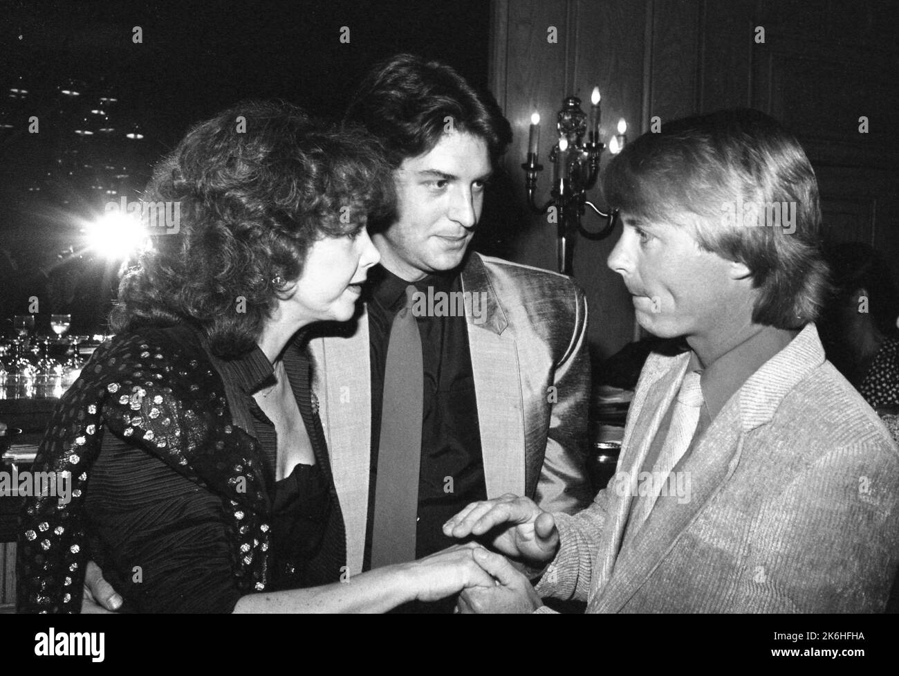 Cathryn Damon, Ted Wass et Jay Johnson à la Réunion SOAP un an après son annulation. La fête coïncide avec le tournage de son premier segment il y a cinq ans. Chasen's à Beverly Hills, Californie sur 30 août 1982. Crédit: Ralph Dominguez/MediaPunch Banque D'Images