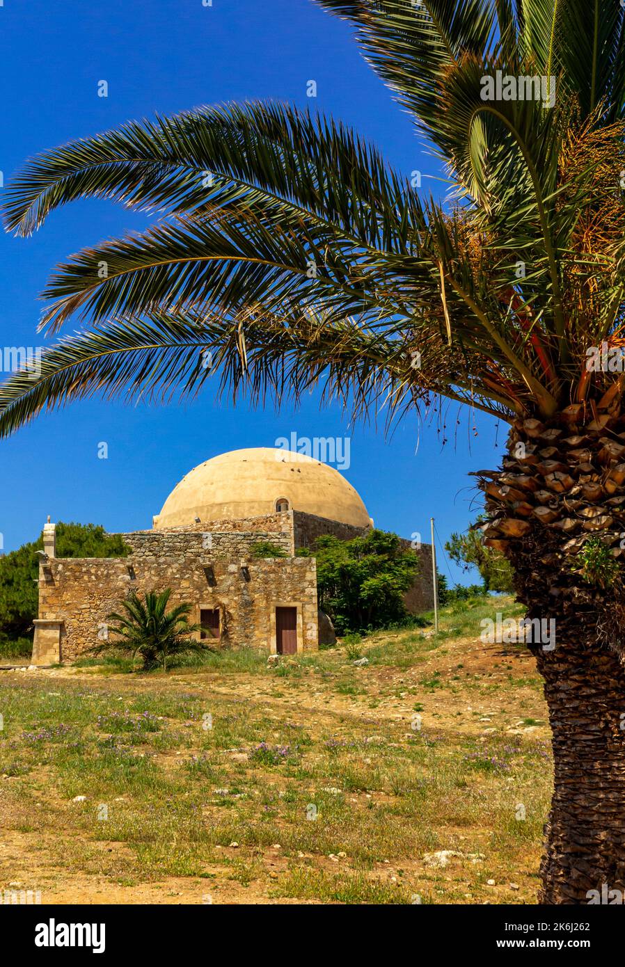 Mosquée du Sultan Ibraham Khan à la forteresse de Fortezza à Rethymnon Crète Grèce construite au 16th siècle par les Vénitiens. Banque D'Images
