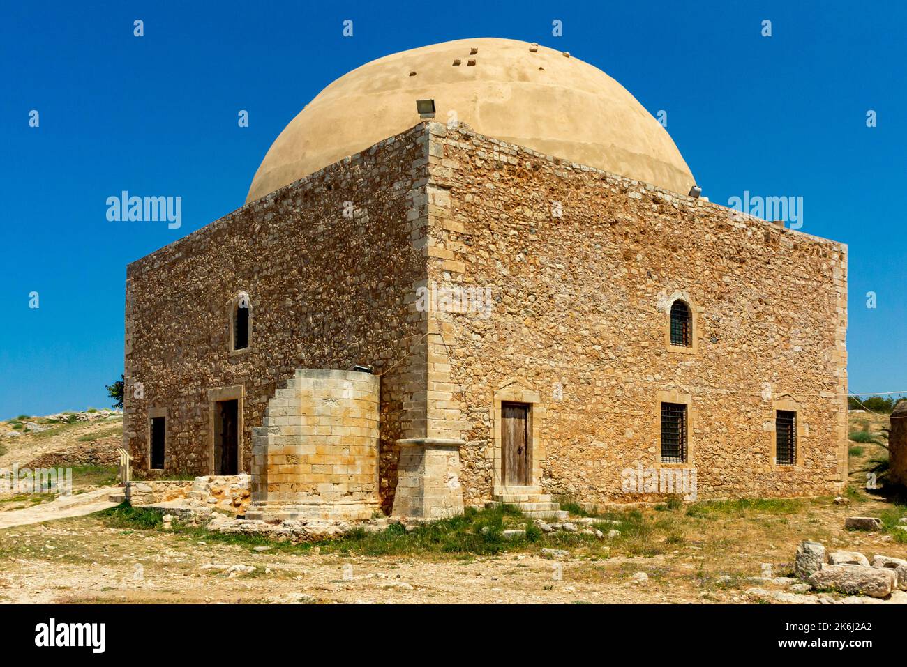 Mosquée du Sultan Ibraham Khan à la forteresse de Fortezza à Rethymnon Crète Grèce construite au 16th siècle par les Vénitiens. Banque D'Images