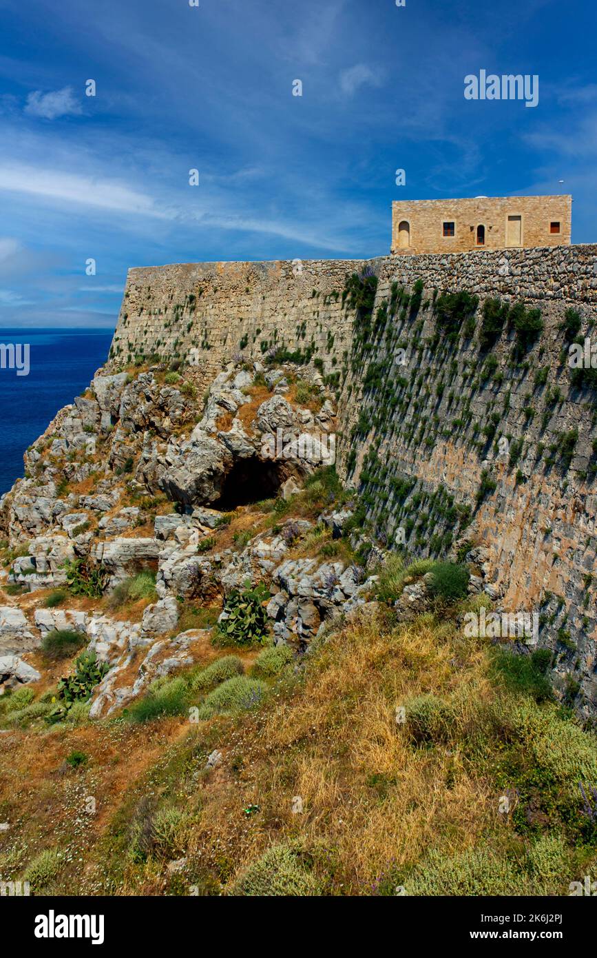 La résidence des conseillers à la forteresse de Fortezza à Réthymnon Crète Grèce construite au 16th siècle par les Vénitiens. Banque D'Images