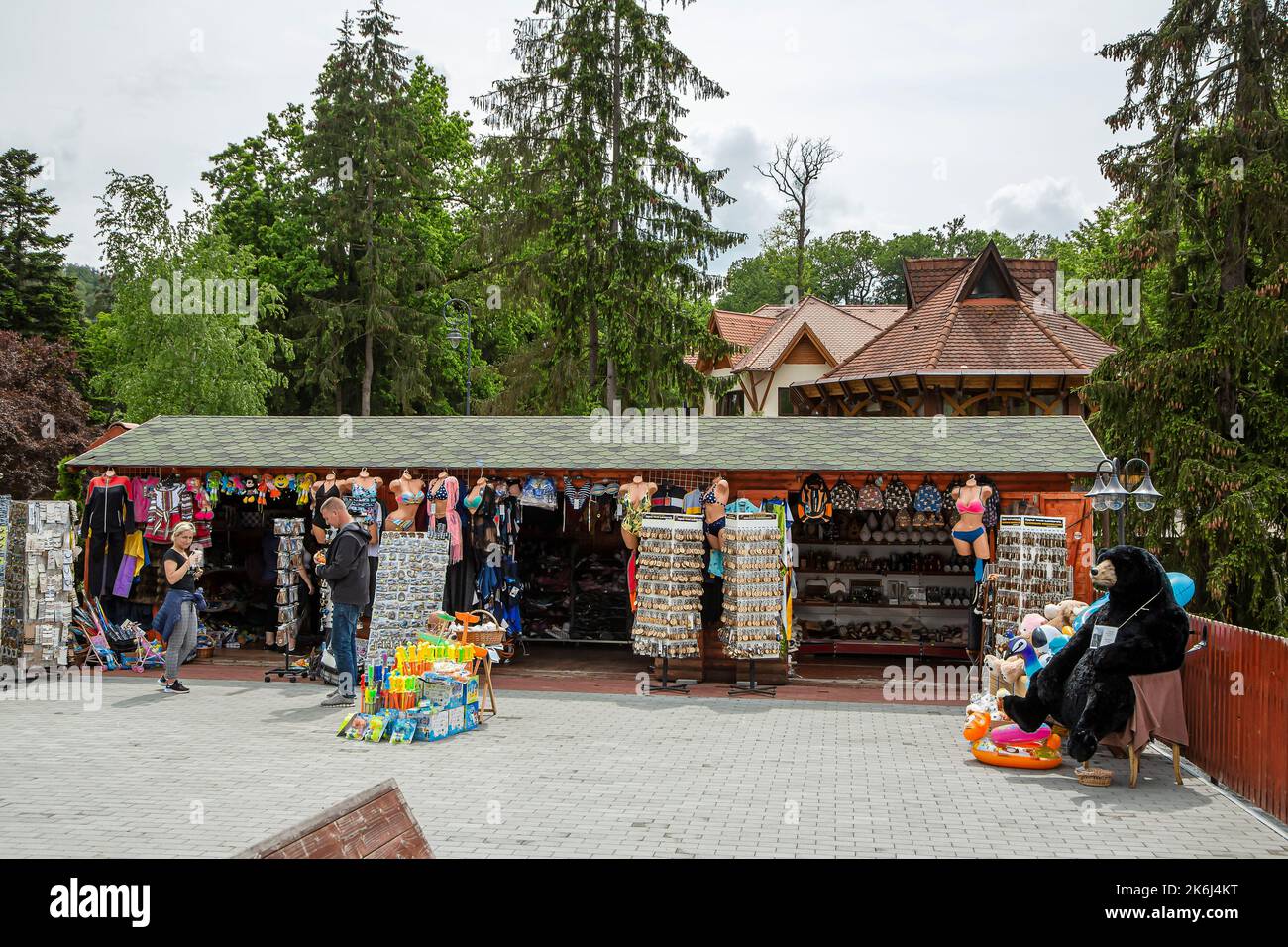SOVATA, MURES, ROUMANIE – 29 MAI 2021 : images du salon des produits traditionnels de la station de Sovata, Transylvanie, Roumanie. Banque D'Images