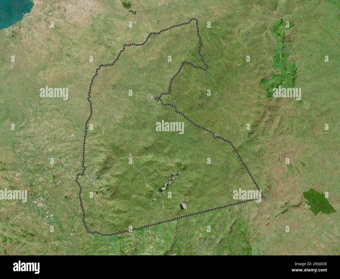 Kisii, comté du Kenya. Carte satellite haute résolution Banque D'Images