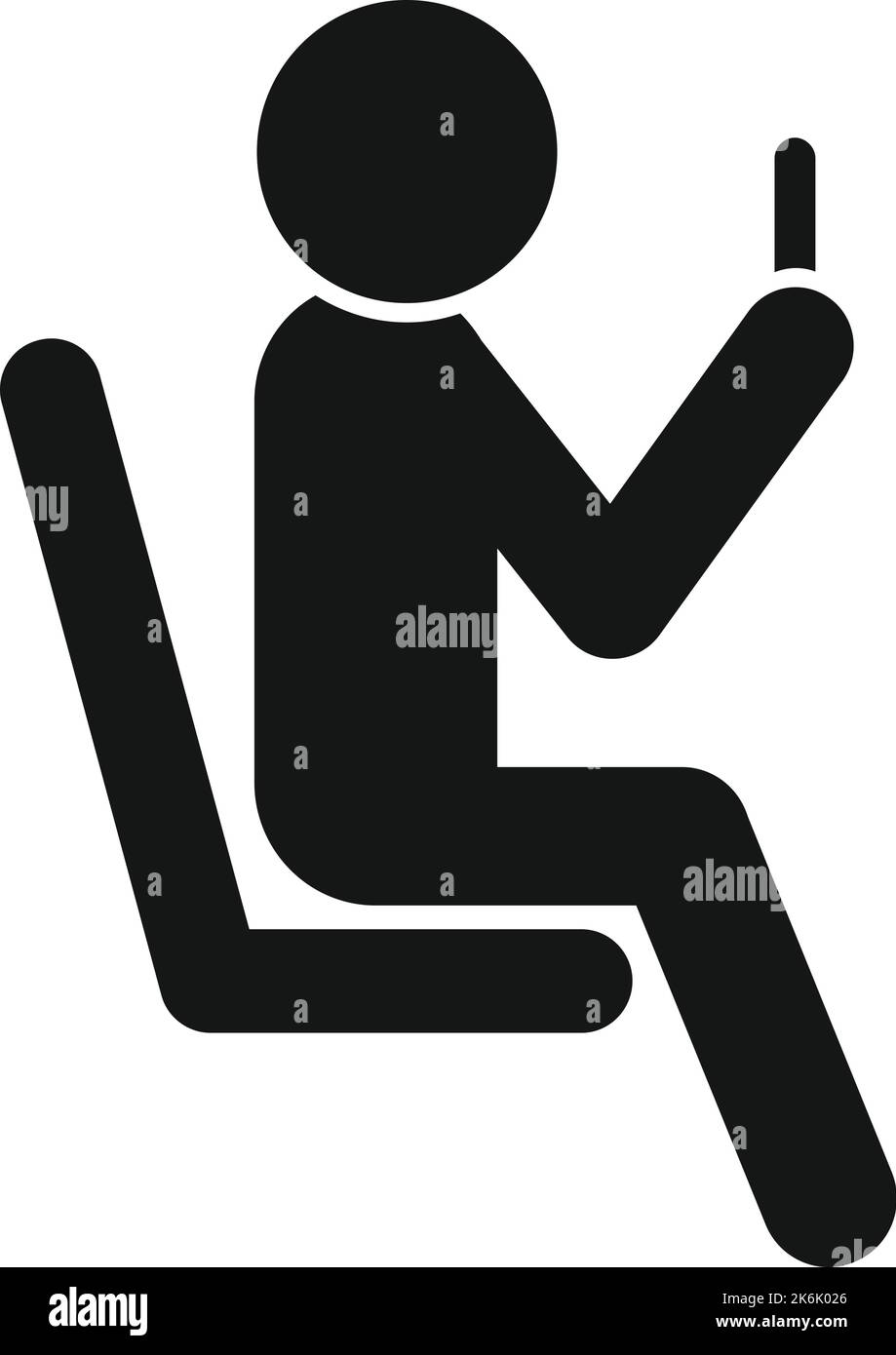 Femme icône vecteur simple. Salle d'attente. Siège de la chambre Illustration de Vecteur