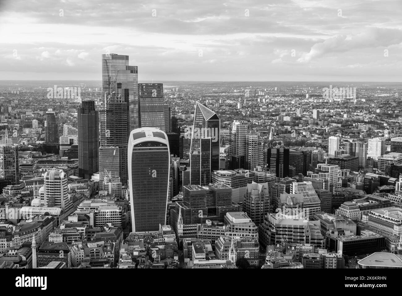 Vue sur la ville de Londres depuis le jardin Banque D'Images