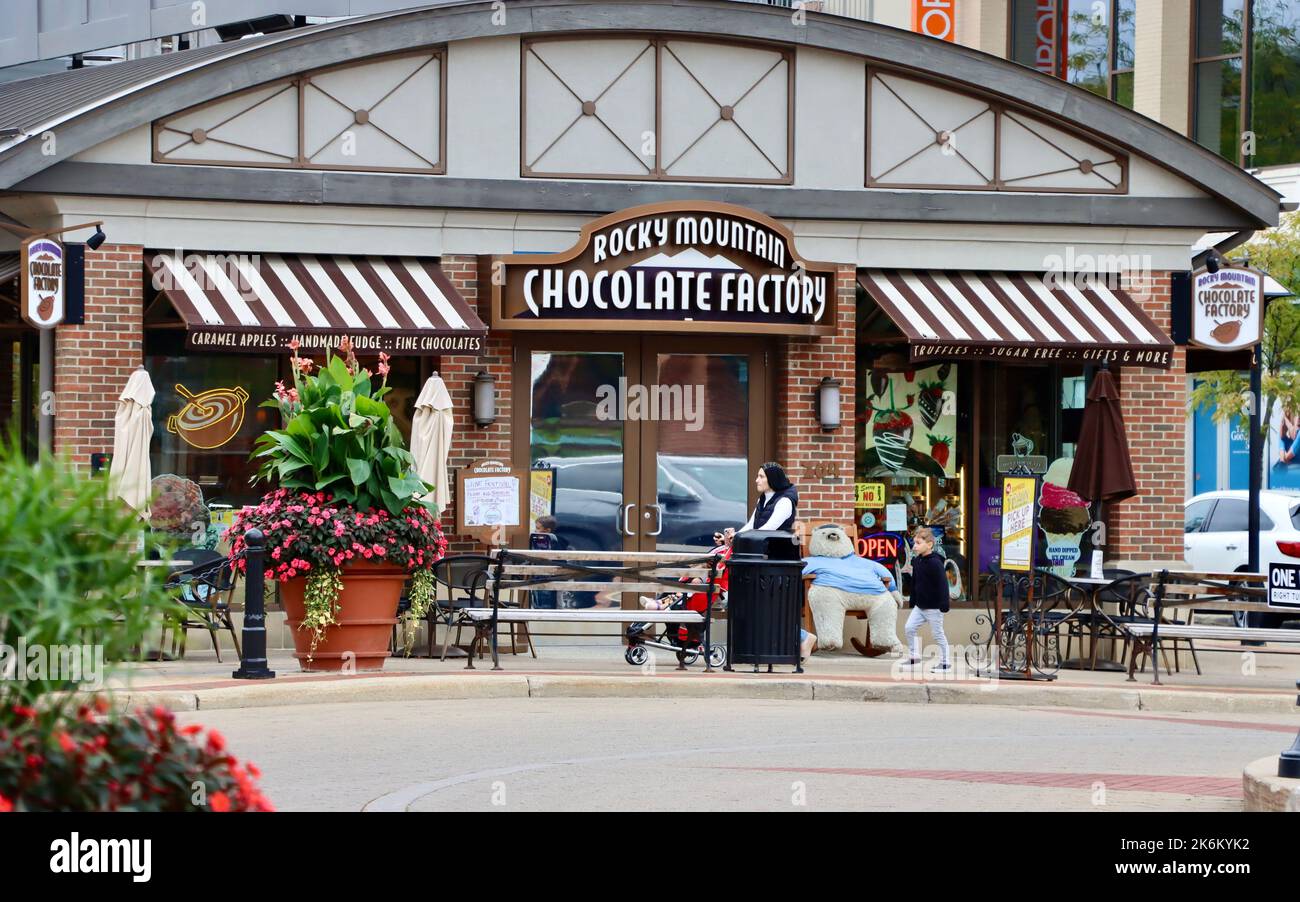 Rocky Mountain Chocolate Factory magasin à Crocker Park à Westlake, Ohio Banque D'Images