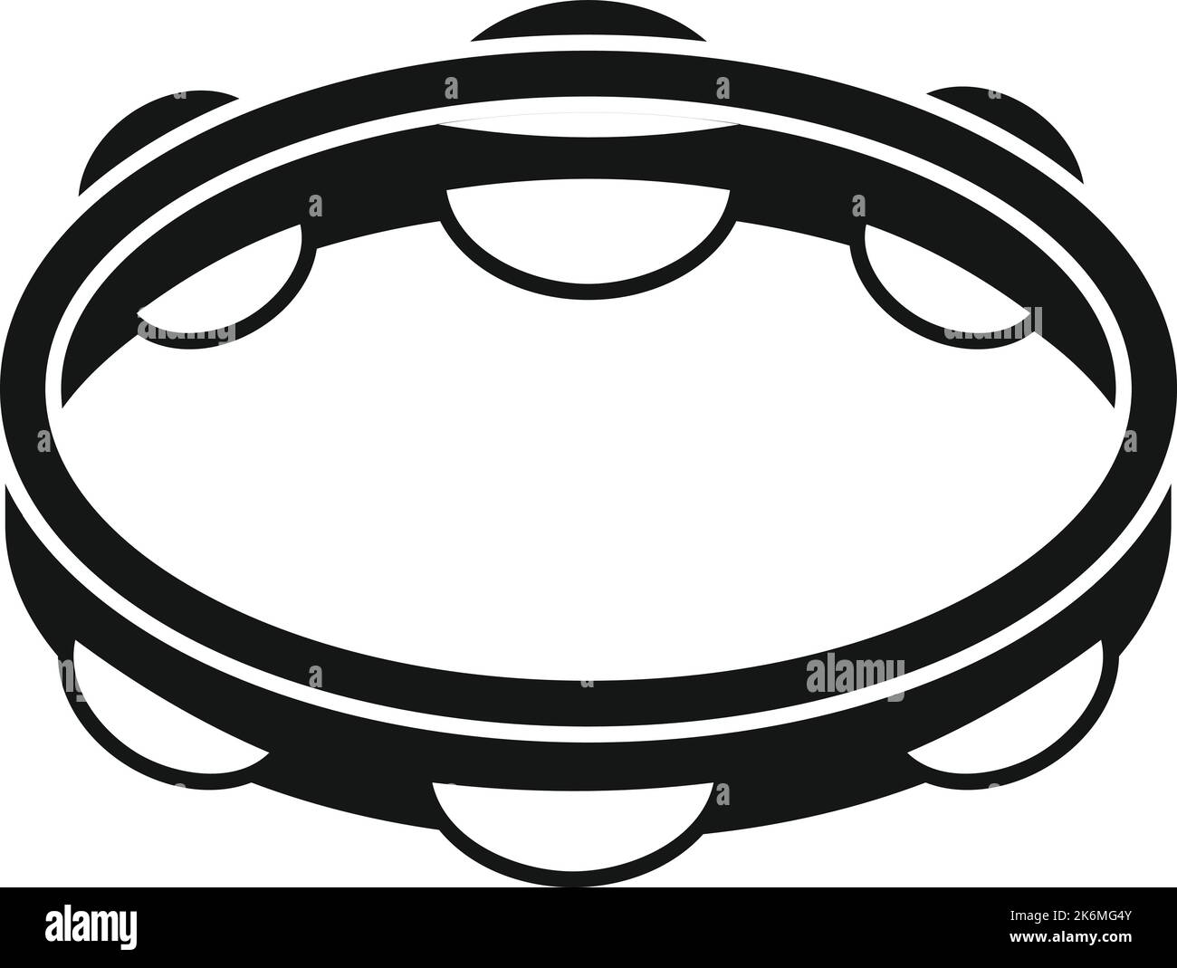 Instrument tambourine icône vecteur simple. Music Drum. Carnaval de Samba Illustration de Vecteur