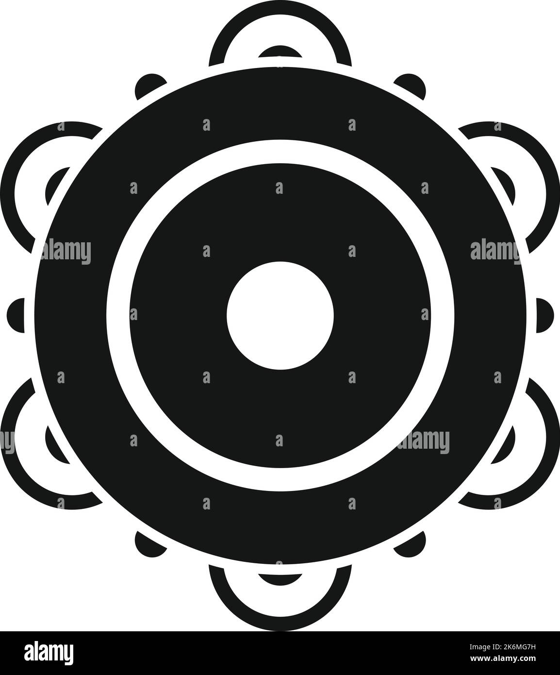 Icône tambourine vecteur simple. Music Drum. Carnaval de Samba Illustration de Vecteur