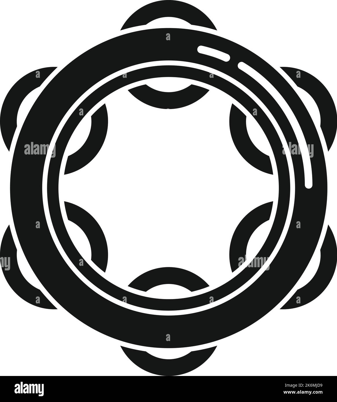 Bell Tambourine icône vecteur simple. Carnaval de la musique. Groupe de concerts Illustration de Vecteur
