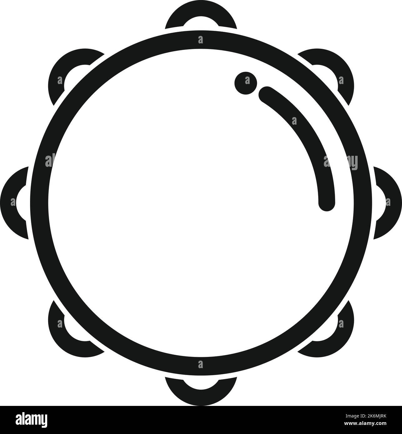 Carnival tambourine icône vecteur simple. Music Drum. Son cuir Illustration de Vecteur